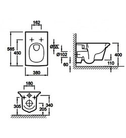 Унитаз подвесной Jacob Delafon Stillness E1303 - фото 59469