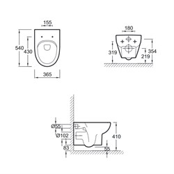 Унитаз подвесной Jacob Delafon Odeon Up Rimove E4570 - фото 59491