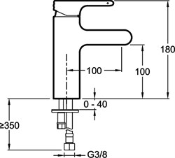 Смеситель Jacob Delafon Singulier E10496-CP для раковины - фото 59507