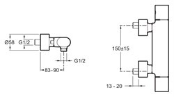 Смеситель Jacob Delafon Talan E10108RU-CP для душа - фото 59533