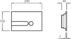 Кнопка смыва Jacob Delafon E4326-00 белая - фото 59551