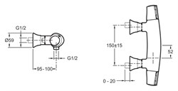 Термостат Jacob Delafon Symbol E71683-CP для душа - фото 59574