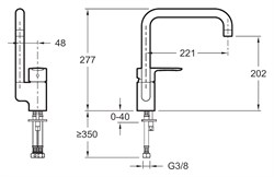 Смеситель Jacob Delafon July E5243-CP для кухонной мойки - фото 59609