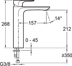 Смеситель Jacob Delafon Aleo E72299-CP для раковины - фото 59625