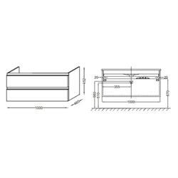 Тумба с раковиной Jacob Delafon Vox 101 белый блестящий - фото 59703