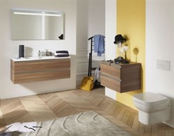 Тумба с раковиной Jacob Delafon Vox 121 ореховое дерево - фото 59743