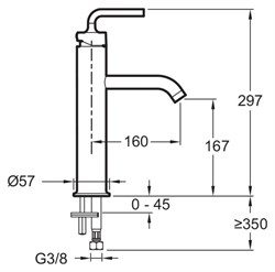 Смеситель Jacob Delafon Purist E14404-4A-CP для раковины - фото 59764