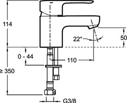 Смеситель Jacob Delafon July E16027-4ND-CP для раковины - фото 59774
