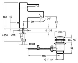 Смеситель Jacob Delafon Cuff E37041-CP для раковины - фото 59792