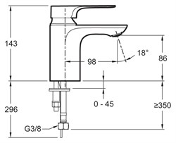 Смеситель Jacob Delafon Aleo+ E72314-CP для раковины - фото 59800