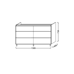 Тумба под раковину Jacob Delafon Odeon Up 140 белый блестящий - фото 59843