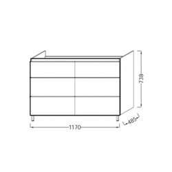 Тумба под раковину Jacob Delafon Odeon Up 120 белый блестящий - фото 59847