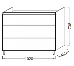 Тумба под раковину Jacob Delafon Odeon Up 105 белый блестящий - фото 59851