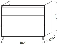 Тумба под раковину Jacob Delafon Odeon Up 105 квебекский дуб - фото 59855