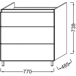 Тумба с раковиной Jacob Delafon Odeon Up 80 белый блестящий - фото 59859