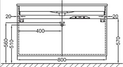 Тумба под раковину Jacob Delafon Odeon Up 80 белый блестящий лак - фото 59970