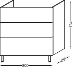 Тумба под раковину Jacob Delafon Odeon Up 80 белый блестящий лак - фото 59971