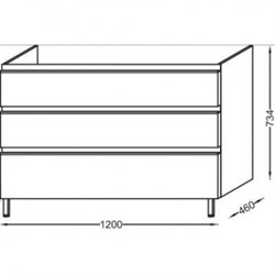 Тумба под раковину Jacob Delafon Vox 120 белый блестящий - фото 59976