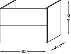 Тумба под раковину Jacob Delafon Vox 61 белый блестящий - фото 59981