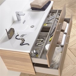 Тумба под раковину Jacob Delafon Vox 81 ореховое дерево - фото 60013