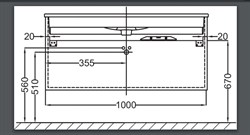 Тумба под раковину Jacob Delafon Vox 101 белый блестящий лак - фото 60025