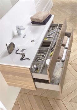 Тумба под раковину Jacob Delafon Vox 121 белый блестящий - фото 60052