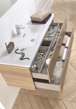 Тумба с раковиной Jacob Delafon Vox 121 ореховое дерево - фото 60058