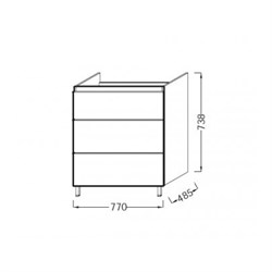 Тумба с раковиной Jacob Delafon Odeon Up 70 квебекский дуб - фото 60229