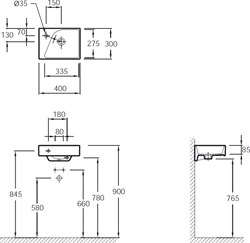 Рукомойник Jacob Delafon Rythmik E4786 40 см - фото 60349