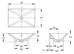 Раковина Jacob Delafon Reve E4819 55 см - фото 60375