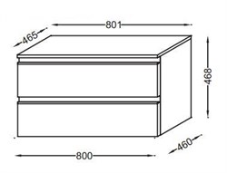 Тумба Jacob Delafon Vox EB2061-RA-E15 черное дерево - фото 60602