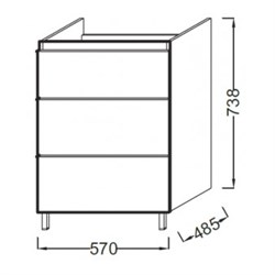 Тумба под раковину Jacob Delafon Odeon Up 60 белый блестящий - фото 60656