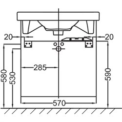 Тумба под раковину Jacob Delafon Odeon Up 60 квебекский дуб - фото 60672