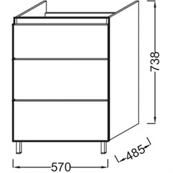 Тумба под раковину Jacob Delafon Odeon Up 60 квебекский дуб - фото 60673