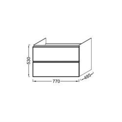 Тумба под раковину Jacob Delafon Odeon Up 80 белый блестящий - фото 60723