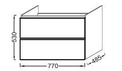Тумба под раковину Jacob Delafon Odeon Up 80 серый антрацит - фото 60735