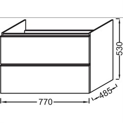 Тумба под раковину Jacob Delafon Odeon Up 80 черное дерево - фото 60752