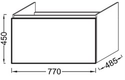 Тумба под раковину Jacob Delafon Odeon Up 80 серый антрацит - фото 60789