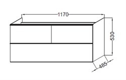 Тумба под раковину Jacob Delafon Odeon Up 120 светлый дуб - фото 60852