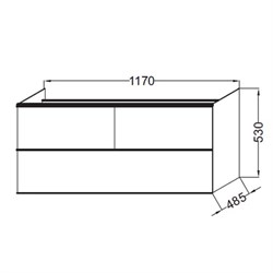 Тумба под раковину Jacob Delafon Odeon Up 120 белый блестящий - фото 60870