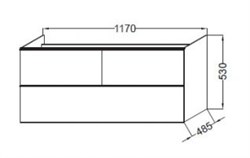 Тумба под раковину Jacob Delafon Odeon Up 120 квебекский дуб - фото 60933