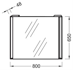 Зеркало Jacob Delafon Reve EB582-NF 80 см - фото 60936