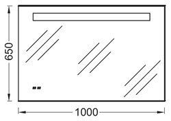 Зеркало Jacob Delafon Replay EB1161-NF 100 см с часами - фото 60961