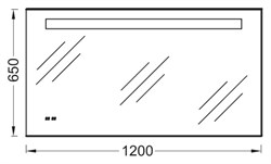 Зеркало Jacob Delafon Replay EB1163-NF 120 см с часами - фото 60979