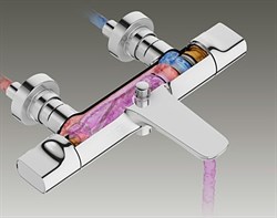 Термостат Jacob Delafon Aleo E72286-CP для ванны с душем - фото 61079