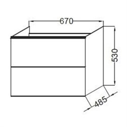 Тумба под раковину Jacob Delafon Odeon Up 70 квебекский дуб - фото 61082