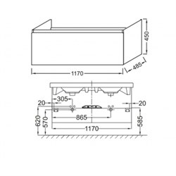 Тумба под раковину Jacob Delafon Odeon Up 120 черное дерево - фото 61106