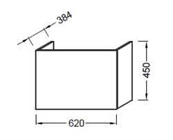 Тумба под раковину Jacob Delafon Odeon Up 65 серый антрацит - фото 61117