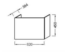 Тумба под раковину Jacob Delafon Odeon Up 65 серый дуб - фото 61121