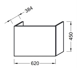 Тумба под раковину Jacob Delafon Odeon Up 65 квебекский дуб - фото 61131